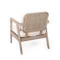 Outdoor Acacia Wood Patio Club Chair, Patio Furniture,Waterproof Thick Cushion Deep Seating For Porch, Garden, Backyard, Balcony, Weight Capacity 400Lbs, Light Brown Finish, Cream Cushion Deep Seating Light Brown Garden & Outdoor Foam Acacia Wood