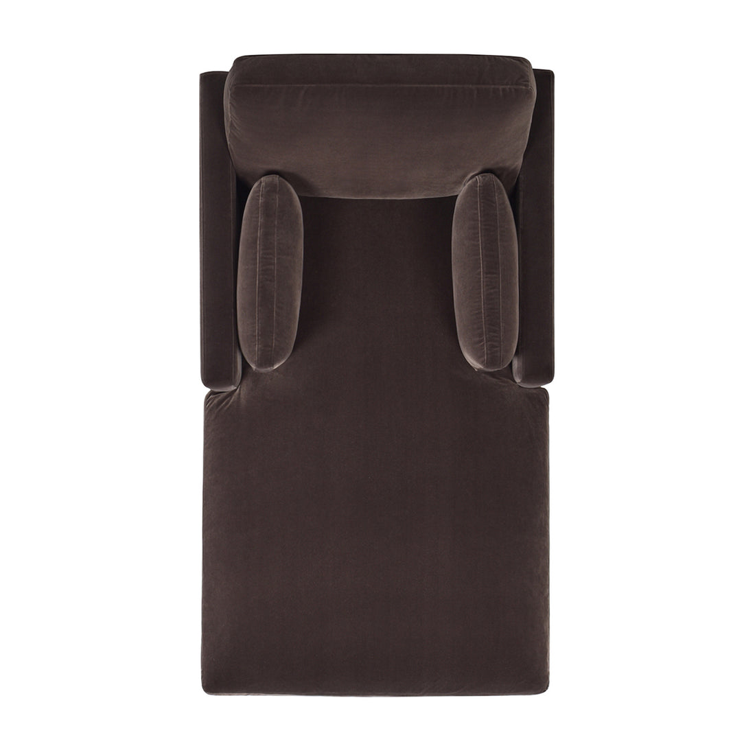 Knox 65" Modern Farmhouse Chaise Lounge Chair, Deep Brown Performance Velvet Brown Foam Velvet