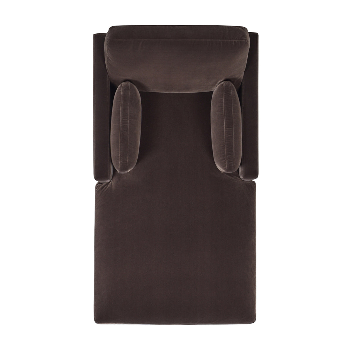 Knox 65" Modern Farmhouse Chaise Lounge Chair, Deep Brown Performance Velvet Brown Foam Velvet