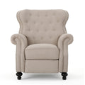 Push Rack Recliner Wheat Fabric