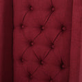 Dining Chair Red Wood Fabric