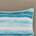 6 Piece Printed Quilt Set With Throw Pillows Aqua King Cal King King Aqua Cotton