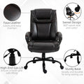 Vinsetto Big And Tall 400Lbs Executive Office Chair With Wide Seat, Computer Desk Chair With High Back Pu Leather Ergonomic Upholstery, Adjustable Height And Swivel Wheels, Brown Brown Faux Leather