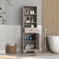 Alaskan Linen Cabinet, One Drawer, Single Door Cabinet 1 Gray 1 5 18 To 23 In 36 To 59 In Bathroom Freestanding Contemporary 10 15 Inches Melamine Engineered Wood