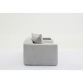 Arrived 2 Piece Boucle Cloud Sofa Set, Upholstered Sofa Set, Modern 3 Seater And 2 Seater Sofa With Mdf End Table For Living Room ,Apartment,3 2 Couch,Boucle, Light Gray Light Gray Polyester Primary Living Space Soft Tight Back Modern Square Arms Foam