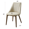 Willene Polished Microfiber Beige Side Chair Set Of 2 Beige Synthetic Wood