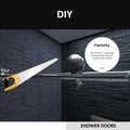 Frameless Sliding Shower Door 58 60 In. W X 76 In. H, Bathroom Sliding Door With 5 16
