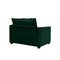 Mid Century Modern Sectional Set Of Two, One 3 Seater Sectional And One Single Seater Sectional With 2 Arm Pillows And 4 Throw Pillows, Living Room Sectional Green Corduroy Fabric Green Corduroy 3 Seat