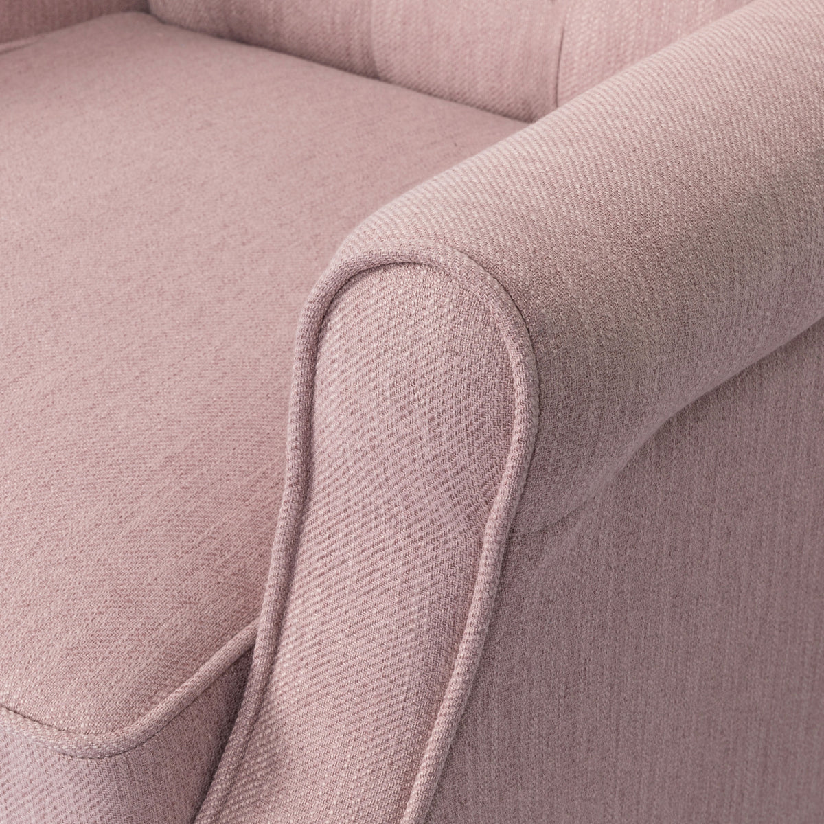 28" Wide Manual Wing Chair Recliner Light Pink Fabric