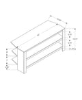 Tv Stand, 42 Inch, Console, Media Entertainment Center, Storage Shelves, Living Room, Bedroom, Black And Grey Laminate, Contemporary, Modern Black 80 89 Inches Particle Board