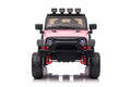 24V Power 4 Wheels W Remote Control, 3 Speeds, Bluetooth Music, Led Lights, Spring Suspension, Electric Vehicles Jeeps Toy For Boys Girls Pink Abs