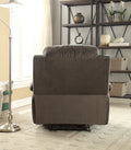 Charcoal Polished Recliner With Pillow Top Arm Charcoal Microfiber Manual Handle Metal Primary Living Space Tight Back Handle Pillow Top Arms Fabric Metal