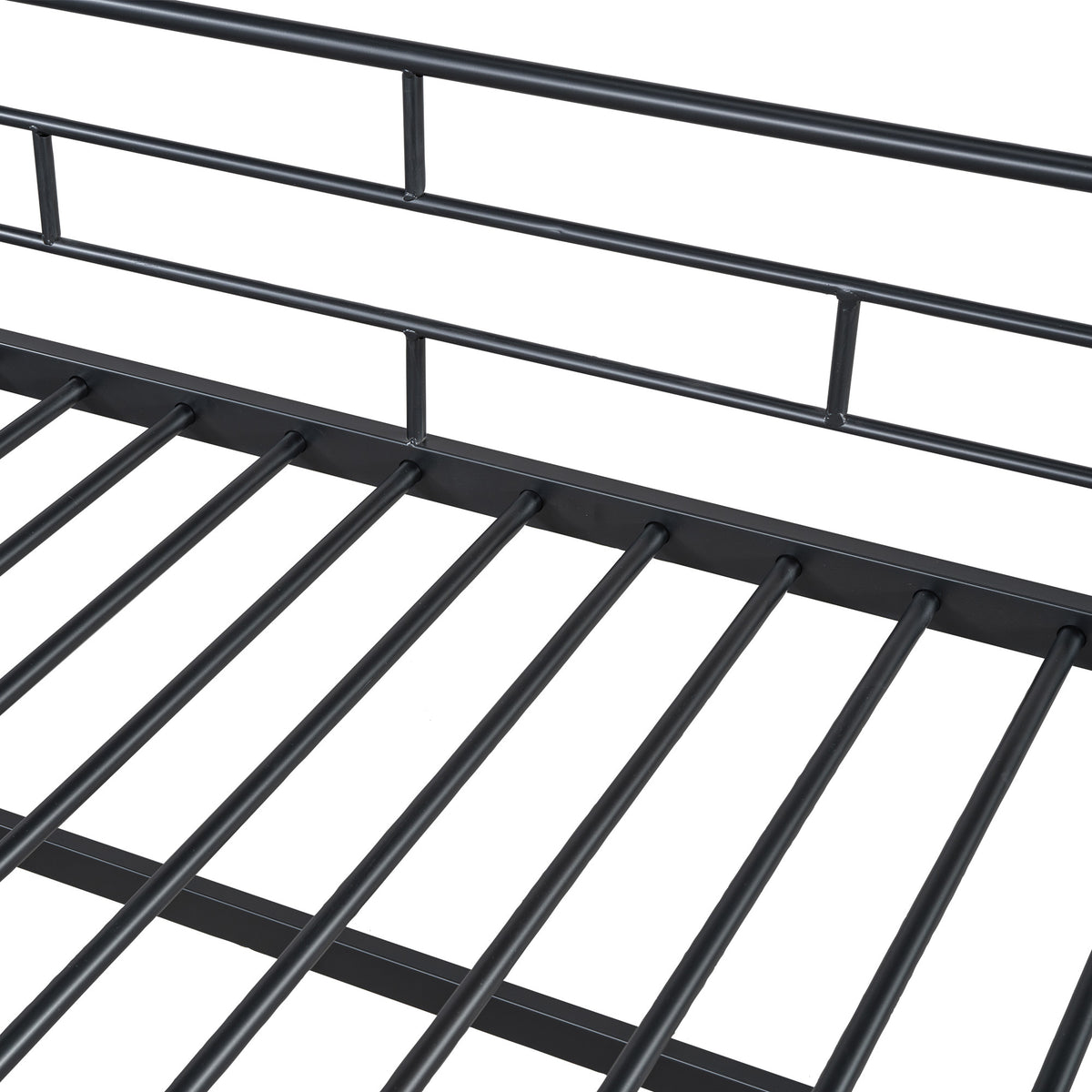 Mid Loft Bed With Storage Stairs, Twin, Black Twin Black Mdf Metal