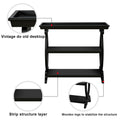 Newport Console Table For Living Room,Kitchen,Entyway Black Antique Black Desk Top Primary Living Space Floor Mount Open Storage Console Tables Lacquered Solid Wood Mdf Mdf