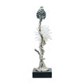 Aluminum Candle Holder With Marble Stand, 8X5X15