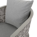 Pebble Chair Grey Pe Rattan Iron Waterproof Fabric