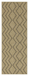 Earth Gc Ntl1010 Jute Black 2 Ft. 7 In. X 7 Ft. 3 In. Indoor Outdoor Area Rug Natural Black Polyester Polypropylene