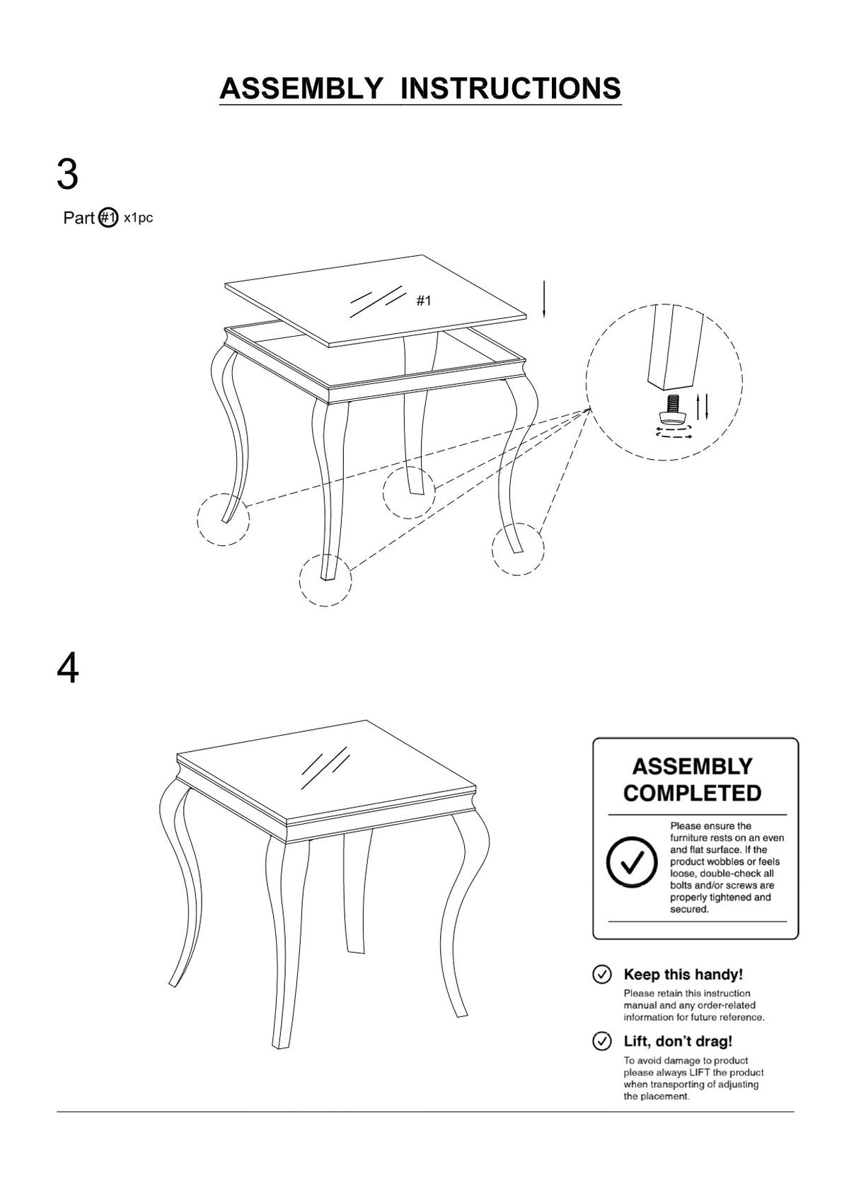 Glam Contemporary 1Pc End Table White Glass Top Silver Color Table Living Room Stainless Steel Cabriole Style Legs Silver,White Primary Living Space Classic,Modern,Transitional Coffee & End Tables Square Glass,Stainless Steel