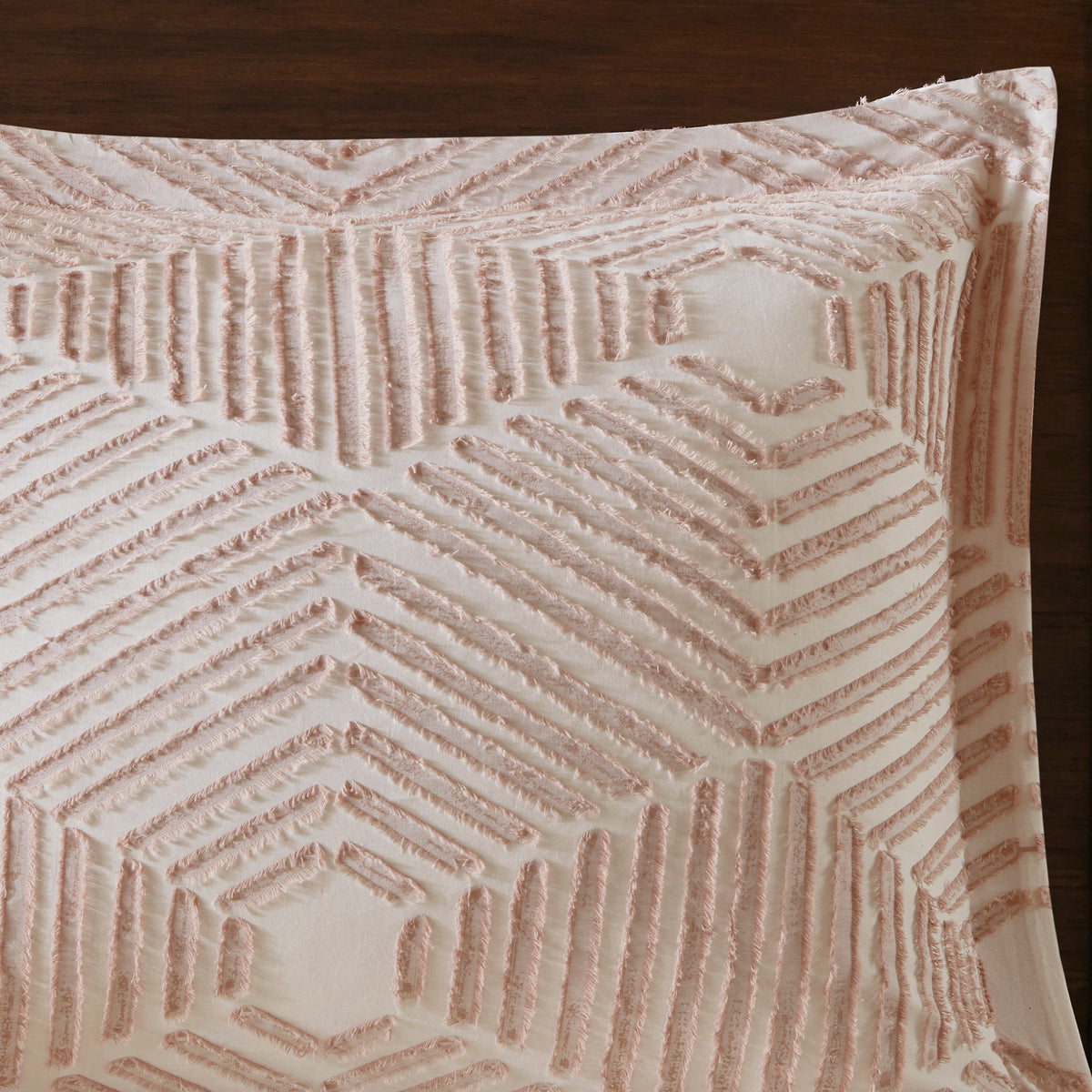 Cotton Jacquard Comforter Set Blush King Cal King King Blush Cotton