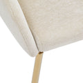 Dining Chair Set Of 2 Beige Metal