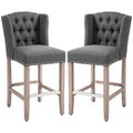 Homcom Counter Height Bar Stools Set Of 2, 27