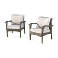 Honolulu Grey Club Chair 2 Grey Silver Pe Rattan Iron Waterproof Fabric