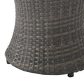Kono Hourglass Table No Glass Top Grey Rattan