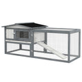 Pawhut Large Rabbit Hutch Outdoor, 2 Tier 61