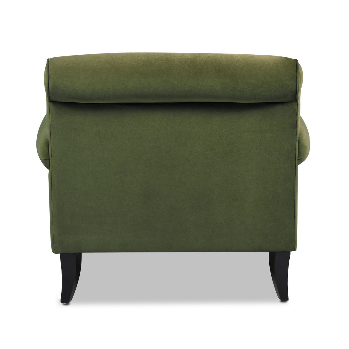 Alana 38" Lawson Accent Arm Chair Metal Casters, Olive Green Performance Velvet Olive Green Foam Velvet