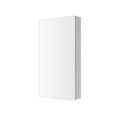 20'' W X 36'' H Bathroom Mirror Medicine Cabinet Wooden Door Medicine Cabinets For Bathroom, Wall Mounted Recessed Or Surface, Bathroom Mirror With Storage, Left Opening Door White Engineered Wood