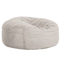 Classic 60 In. Large Corduroy Memory Foam Bean Bag, Living Room Round Lounger Sofa Chair, Taupe Taupe Polyester Primary Living Space Backless Soft Contemporary Armless Memory Foam Polyester