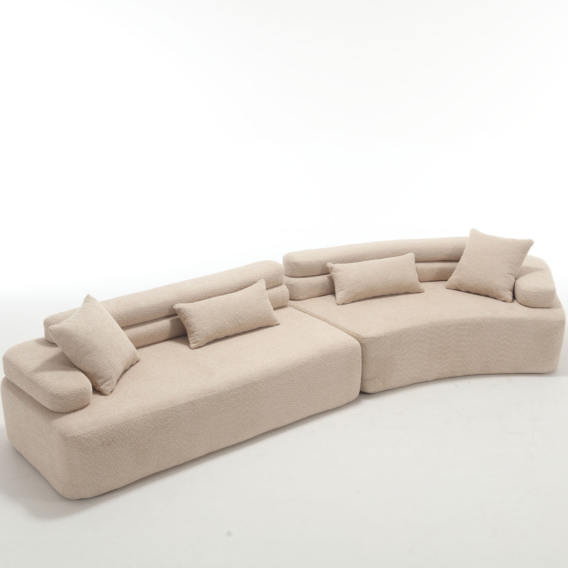 Unique Modeling Design,Upholstered Indoor Furniture,Foam Filled Sleeper Sofa Bed For Living Room,Bedroom,3 Colors Khaki Primary Living Space Modern Foam Polyester 4 Seat
