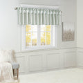 Lightweight Faux Silk Valance With Beads Dusty Aqua 50X26