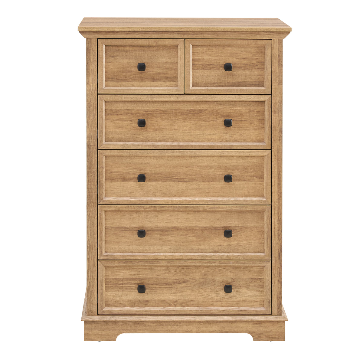 6 Drawer Dresser,6 Drawers Cabinet Tall Chest Of Drawers Closet Organizers Storage Clothes, Cabinet Of 6 Drawers Living Room, Oak, 31.50''L*15.75W''*47.64''H Oak Mdf