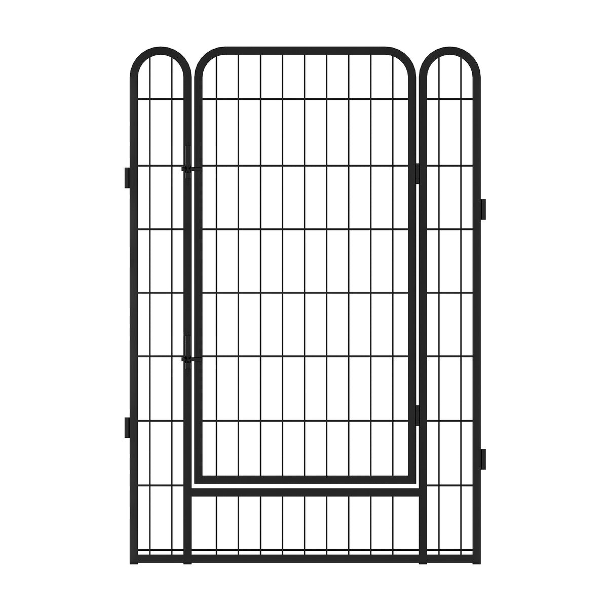8 Panels Heavy Duty Metal Playpen With Door,39.37"H Dog Fence Pet Exercise Pen For Outdoor, Indoor Black Metal