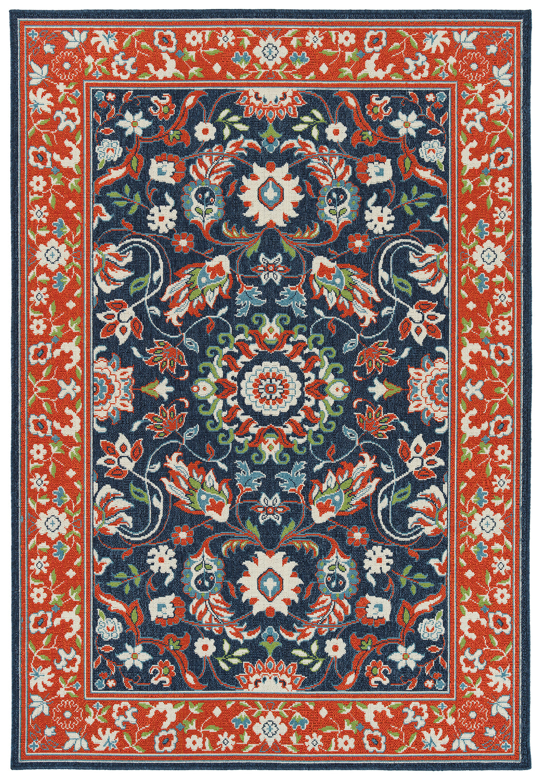 Casual, Traditional,Global Inspired, Textured Loop Pile 2'5" X 3'9" Rectangle Throw Rug Tangerine Polypropylene