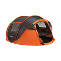 5 8 Person Black Orange Pop Up Camping Boat Tent Black Cream Polyethylene