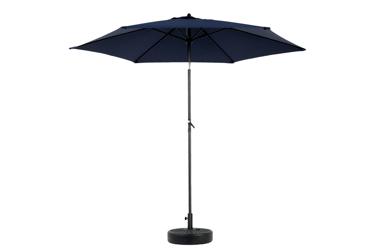 9Ft Outdoor Patio Umbrella Outdoor Table Umbrella With Push Button Tilt And Crank, Market Umbrella 6 Sturdy Ribsdeck, Backyard, Pool Base Not Included Navy Blue Navy Blue Garden & Outdoor Steel