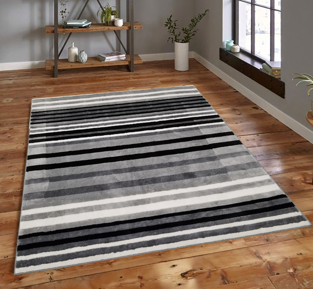 Jersey Area Rugs, Carpets For Livingroom, 7X10 Area Rugs ,3012 Grey Rectangle 8&10 Grey Contemporary Abstract Polypropylene