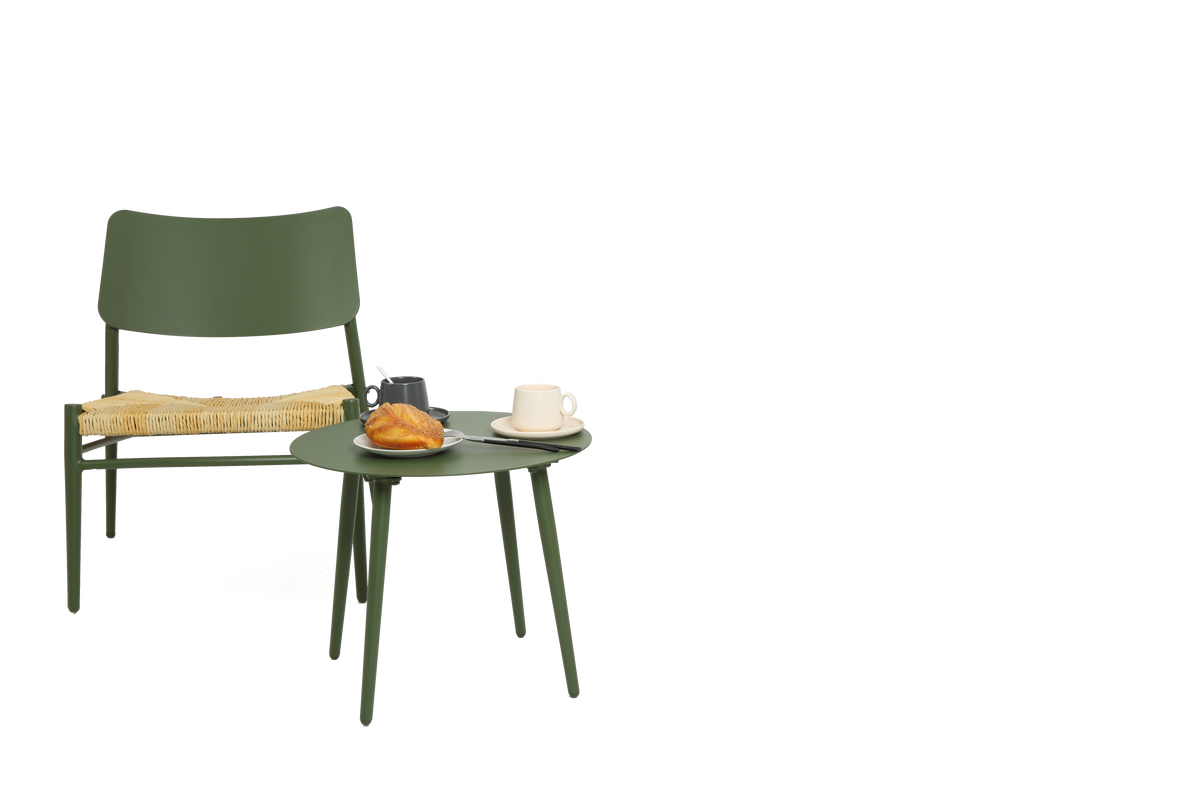 Aluminium 3 Piece Patio Set Bistro Table And Chairs Setbackyard, Garden, Living Room, Green Green Steel
