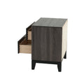 Bedroom Furniture Rustic Grey Oak Simple 1Pc Nightstand 2 Drawers Bed Side Table Solidwood Gray 2 Drawers Bedroom Bedside Cabinet Modern,Transitional Pine Drawers Particle Board Mdf,Solid Wood