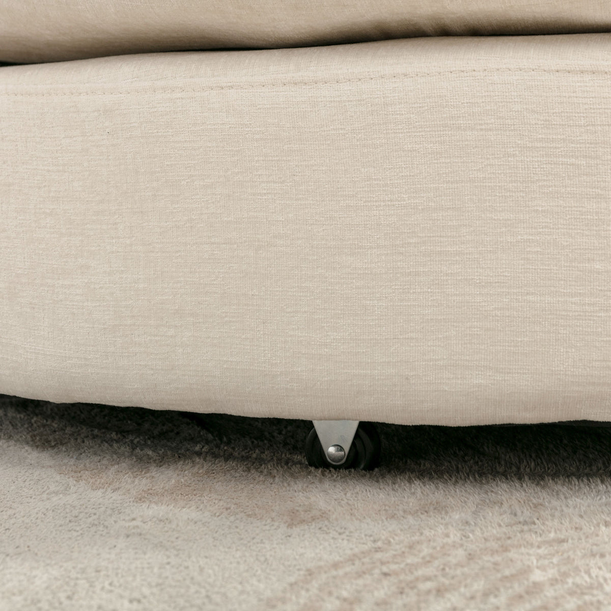 Orisfur. 360 Swivel Accent Barrel Chair With Storage Ottoman & 4 Pillows, Modern Chenille Leisure Chair Round Accent For Living Room, Cream Cream Foam Chenille