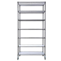 7 Tier Metal Shelf Wire Shelving Unit, 2450Lbs Heavy Duty Adjustable Storage Rack With Wheels & Shelf Liners For Closet Kitchen Garage Basement Commercial Shelving 81.5