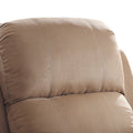 Brown Recliner With Pillow Top Arm Brown Microfiber Manual Handle Metal Primary Living Space Tight Back Handle Pillow Top Arms Wood Fabric