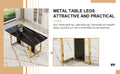 Table And Chair Set. Modern Dining Table With Mdf Top And Beautiful Mdf Legs. Equipped With Comfortable Pu Chairs And Metal Legs. Suitable For A Wide Range Of Decorative Styles. Black,White Seats 6 Mdf