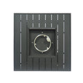 Square Iron Fire Pit 50000Btu Black Iron