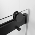 68 72 In. W X 76 In. H Double Sliding Frameless Soft Close Shower Door With Premium 3 8 Inch 10Mm Thick Tampered Glass And Easy Cleaning Coating, Stainless Steel In Matte Black 22D02 72Mb Matte