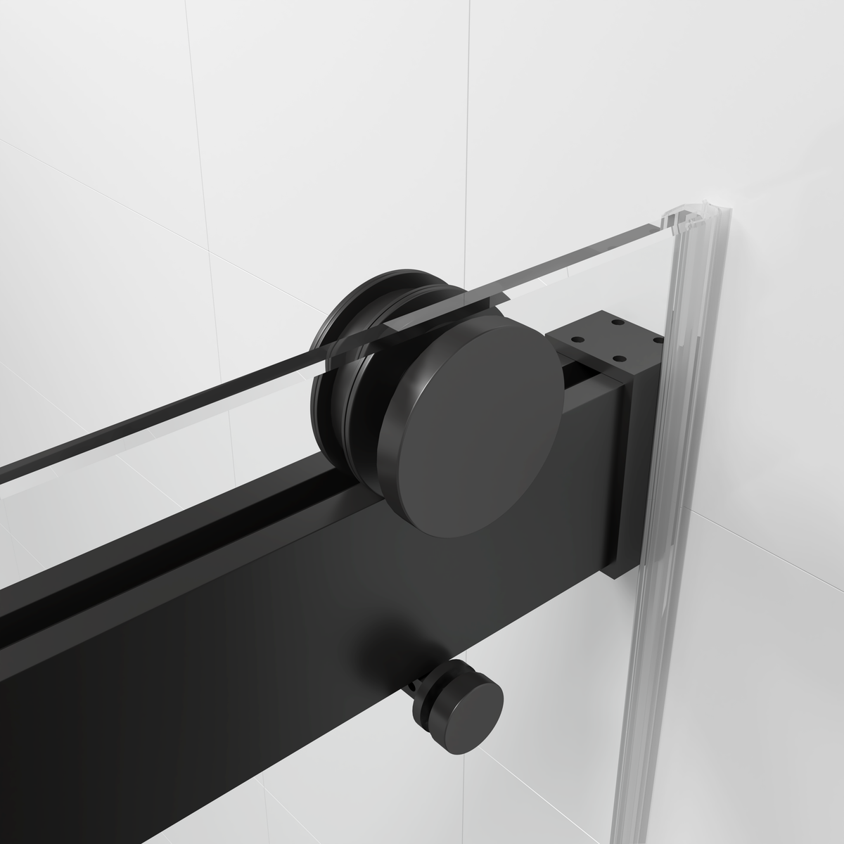 68 72 In. W X 76 In. H Double Sliding Frameless Soft Close Shower Door With Premium 3 8 Inch 10Mm Thick Tampered Glass And Easy Cleaning Coating, Stainless Steel In Matte Black 22D02 72Mb Matte