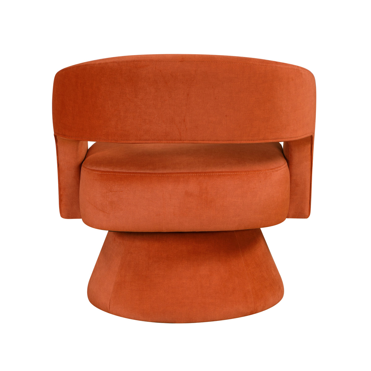 Modern Luxury Swivel Accent Chair 1Pc Orange Velvet Upholstery Solid Wood Stylish Home Furniture Orange Primary Living Space Luxury,Modern Plywood,Solid Wood
