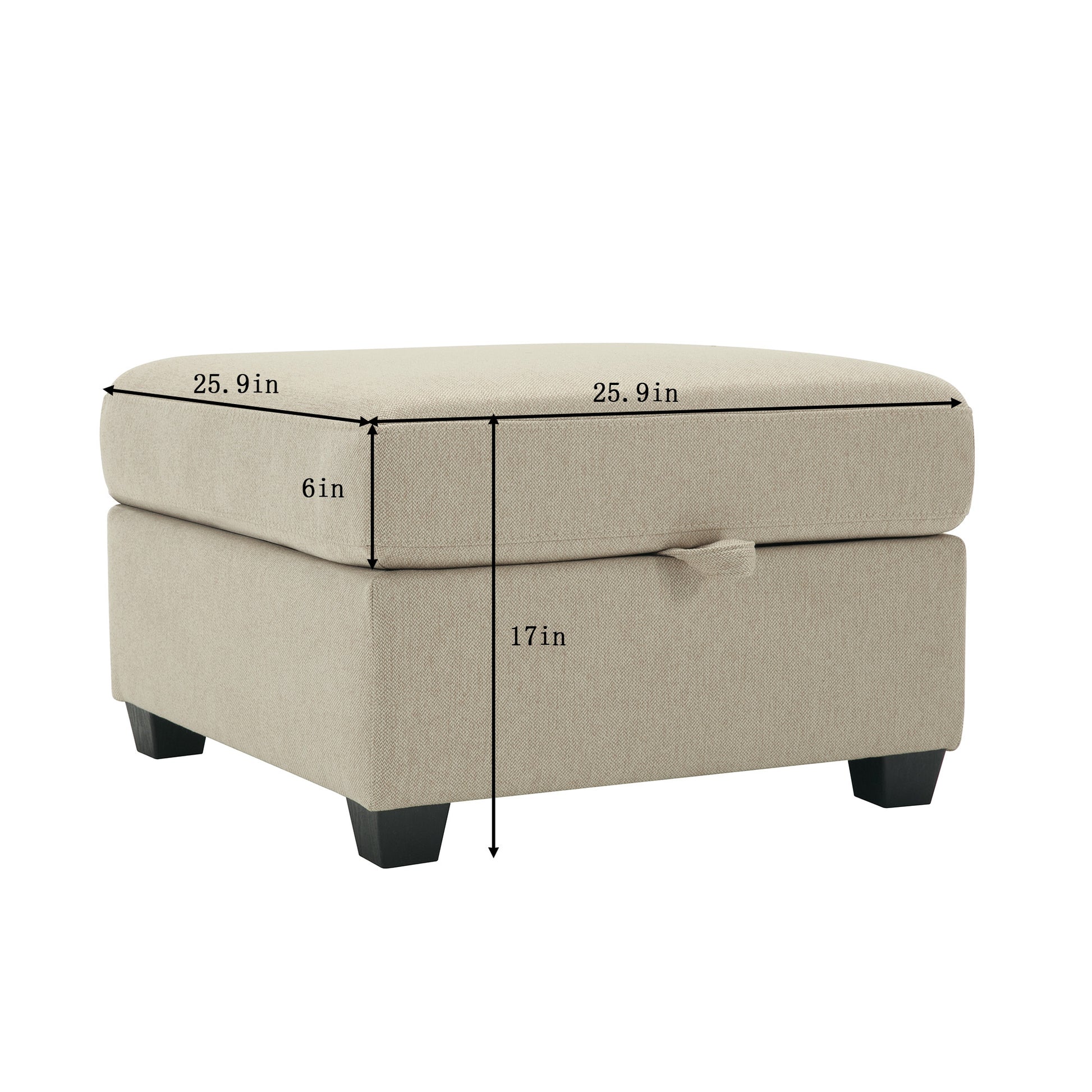 Convertible Sectional Sofa With Chaise, L Shaped Sofa Couch Modular Sectional Sofa With Storage Seats, Adjustable Arms And Backs Beige Beige Polyester 3 Seat